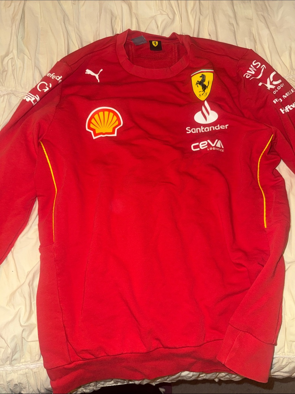F1 2025 Ferrari Red Team Crew Sweatshirt